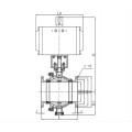 Válvula de bola de miernion neumática DN200-500