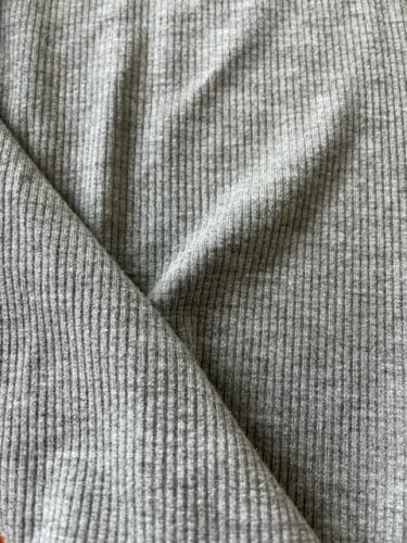 grey rib rayon spandex knit fabric