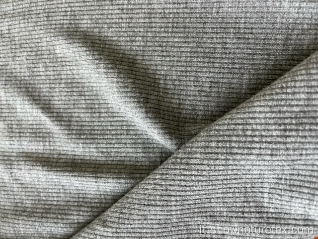 tessuto a maglia spandex a costola grigia