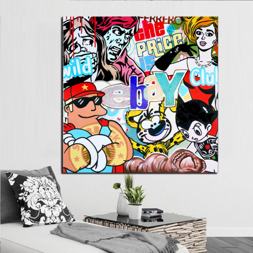 American Comic Cartoon Wall Decor Oil Painting