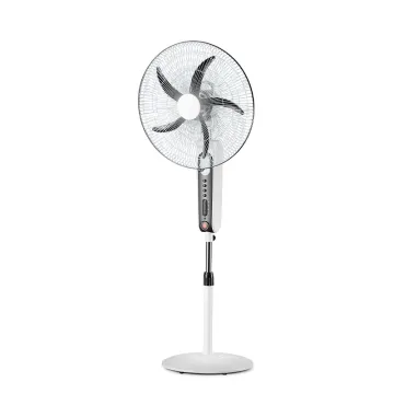 18 Inch Solar Rechargeable Stand Fan with Removable Lithium Battery