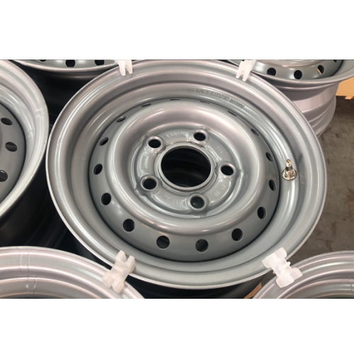 Silver 14x5.5 5 Hole EURO Trailer Steel Wheel