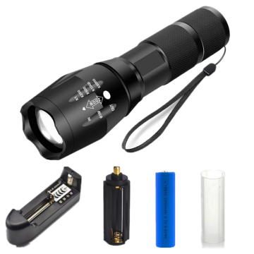 Hot Sale G700 18650 Rechargeable Waterproof LED Tactical Flashlight with 5 Modes