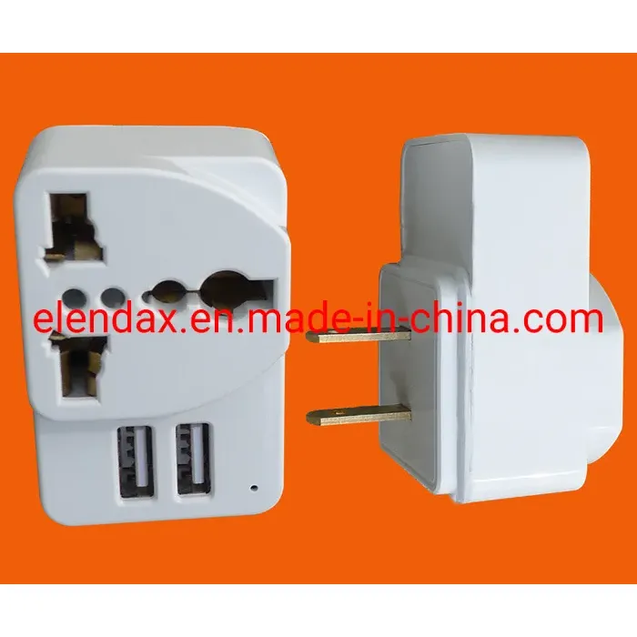 Adaptador universal de clavija redonda con cargador USB P7086