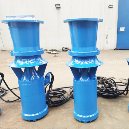 High flow submersible axial flow propeller pump