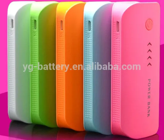 Rubber Housing Double USB Power Bank 7800 mAh with LED Flashlight 5 Colors for Option