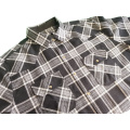 Men Casual Double Pocket Y/D T/C Flannel Shirt