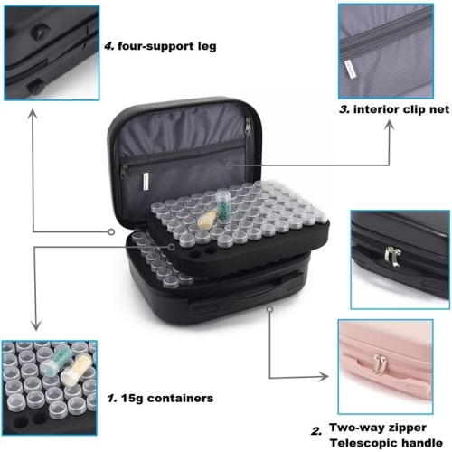 Black EVA Diamond Painting Accessories Storage Box