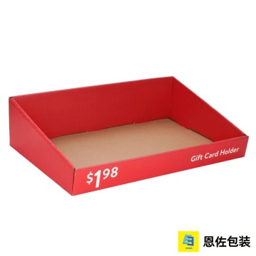 Boîte de présentation inclinée rouge pour marchandises au détail