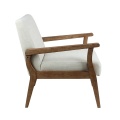 Modern Linen Fabric Restaurant Dining Wooden Chairs