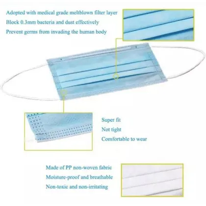 Disposable Face Mask Safe Mask Civil 3 Ply Mask