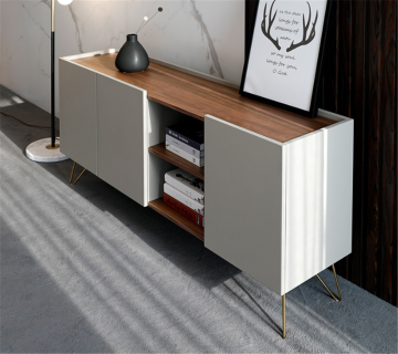 Tavolo a buffet grigio con archiviazione