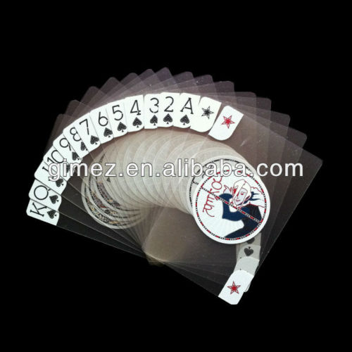 Clear pvc playing cards,Transparent poker cards