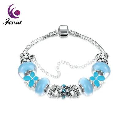 Jenia Hot Sale Silver Plated Bead Bracelet Beautiful Butterfly Bead Bracelet