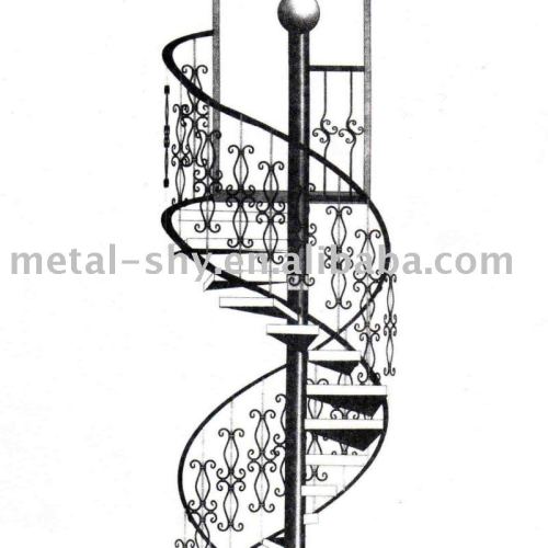 wrought Iron metal spiral stairs