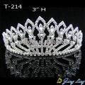 3 Inch Silver Crystal Tiara Crown