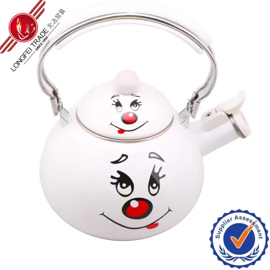2.2L/2.5L/3.0L Lovely Design Mould New Elegant Decal Enamel Whistling Teapot