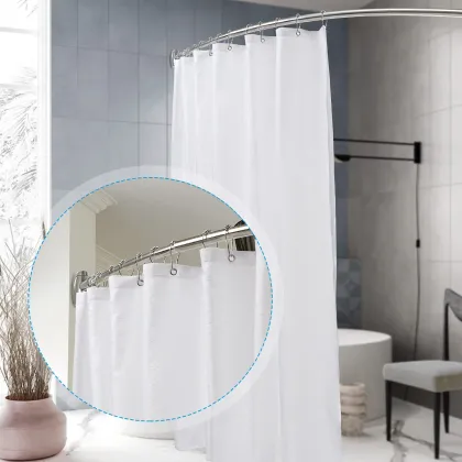 Adjustable Curved Shower Curtain Rods & Wholesale Bathroom Curtain Poles