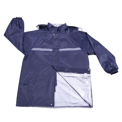 Polyster-pvc con ropa de lluvia de seguridad policial flective