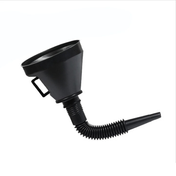 130MM Diameter Black Motorcycle Oil Funnel with Filter for Cars and Self-Driving Emergencies