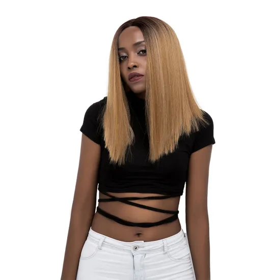 x-tress hot sale ombre blonde colored wigs straight short bob wigs for black women lace frontal wigs synthetic hair extension