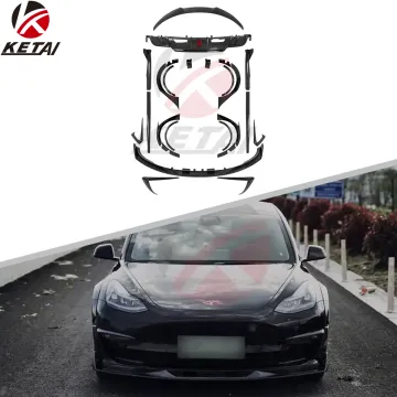 Turbo Carbon Style Wide Body Kit with Fender Flares for Tesla Model 3 (2021+)