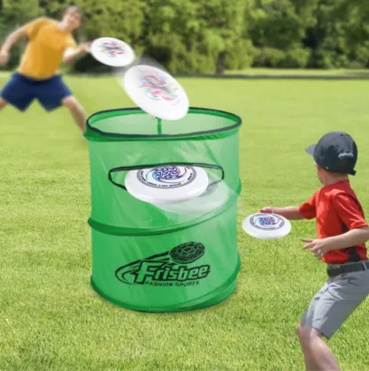 Folding Frisbee Toss Game Set with 2 Disc Targets and 2 Ultimate Standard Discs