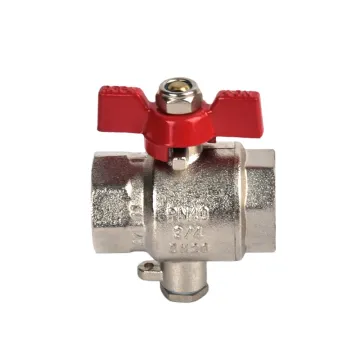 Male brass ball valve with base for water flow control DN20  double union brass ball valve