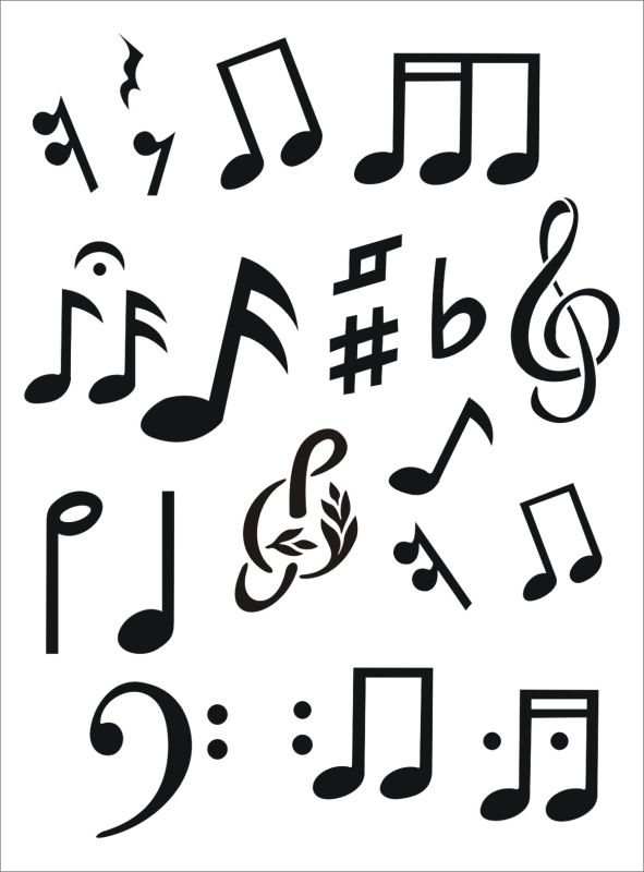 Music Transferring Sticker Motif GS164