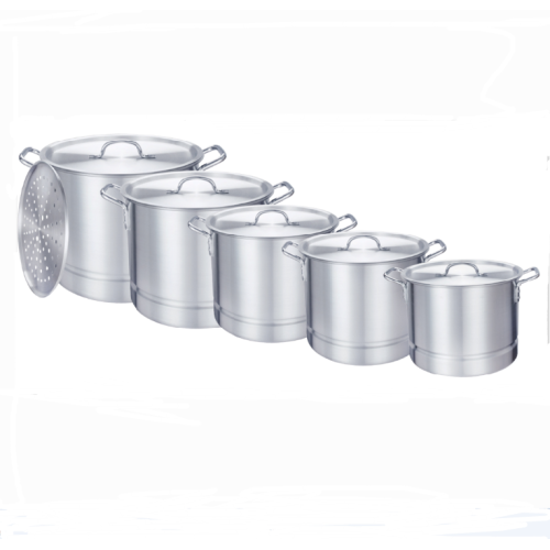 Aluminum tamale steamer pot set with removable rack