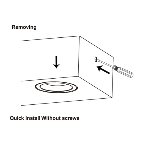 China Square surface downlight with fast-fit bracket Factory