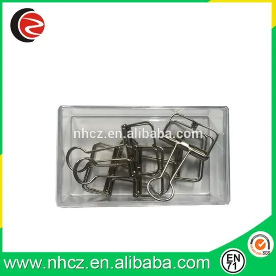 6 Pack 1.26 inch silver wire binder clip