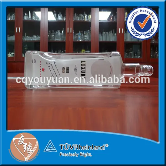 Clear Square Whiskey Glass Bottle Spirit Bottle 500ML Glass