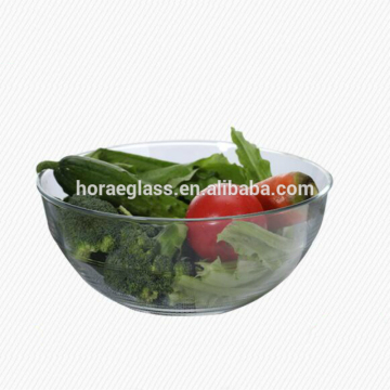 9 inch transparent glass salad bowl