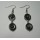 Hematite Earring with silver color finding