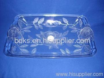 Square Transparent Plastic Fruit Plate Tray 