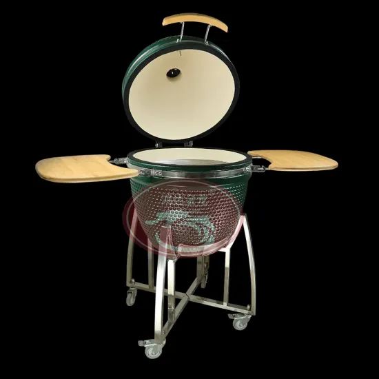 Korean Vertical Kamado Charcoal Ceramic BBQ Grill Outdoor 26 Inch