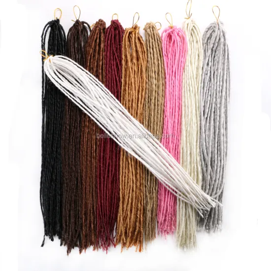 Hot sell wavy braiding hair  micro crochet hair  faux locs curly  felt dreadlocks