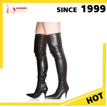 Germany style fashion ladies stiletto heels over knee high boots