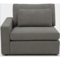 Multi person sofa fabric gray