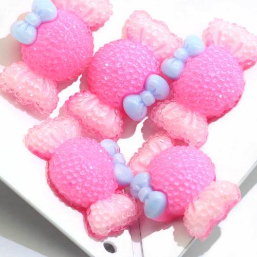 Fabrikpreis Kawaii Mini Bowknot Süße Süßigkeiten Flache Rückseite Harz Cabochon Für DIY Spielzeug Dekor Perlen Schleim Handmade Craft Dekor