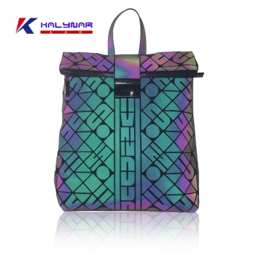 Bolsos para mujeres mochila luminosa geométrica