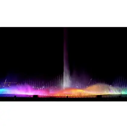 Music controlled flowing fountain
