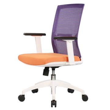Groothandel goedkoop ergonomisch gaas zwenkzang bureaustoelstoel met wit plastic frame