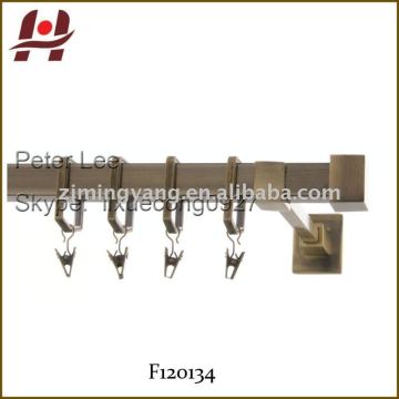 F120135 metal iron aluminium stainless steel brass telescopic aluminum adjustable square track