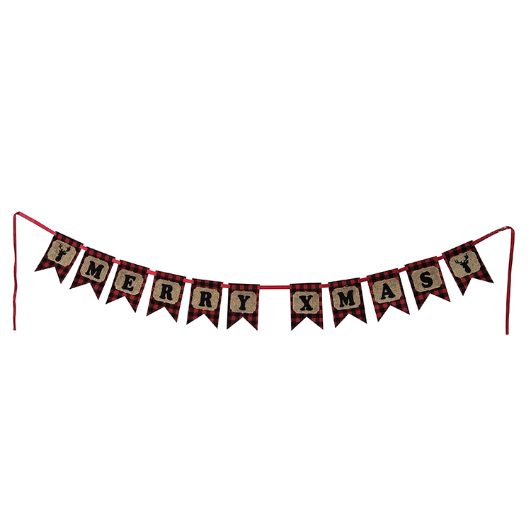 Scottish Style Christmas Burlap Bunting