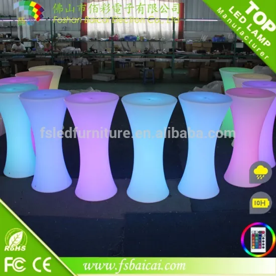 PE material cheap nightclub glowing led bar furniture