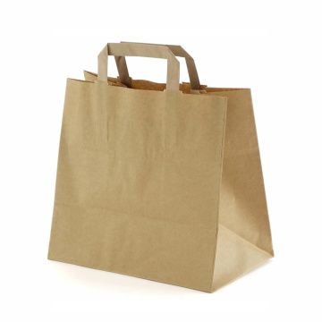 Customized logo reclaimed brown kraft paper handbag