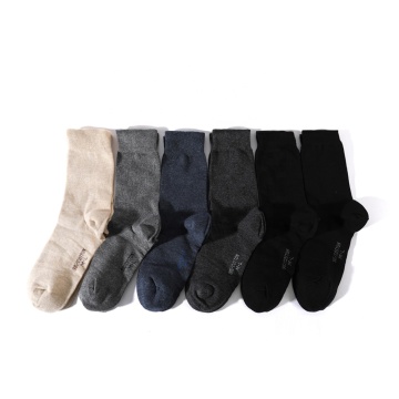 Knitted mix color winter business socks for men