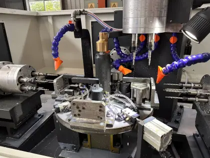 Rotary index drilling and tapping